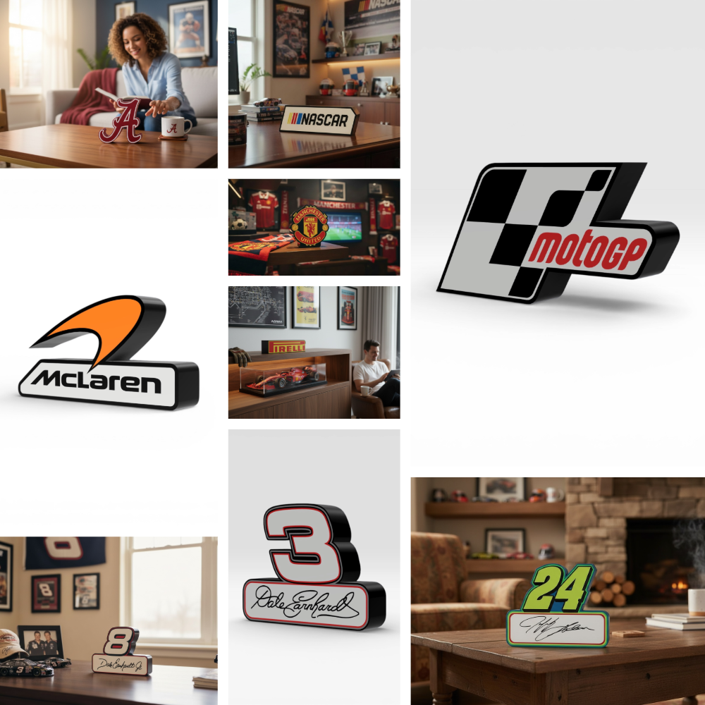 Custom Lightbox or Sign Gift, Personalized Fan Cave Décor, Sports Team Logos